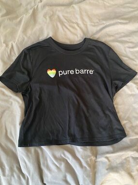 Pure barre black cropped T-shirt